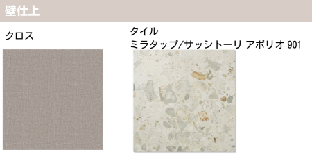 壁仕上　クロス　タイル　ミラタップ/サッシトーリ　アボリオ901