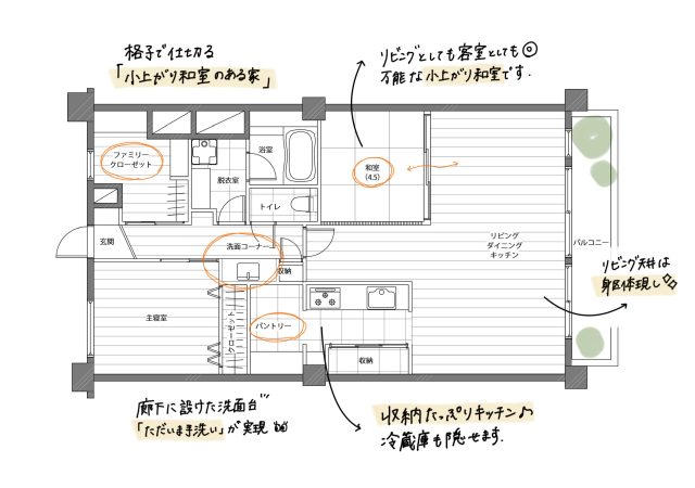 家族と繋がる「小上がり和室」