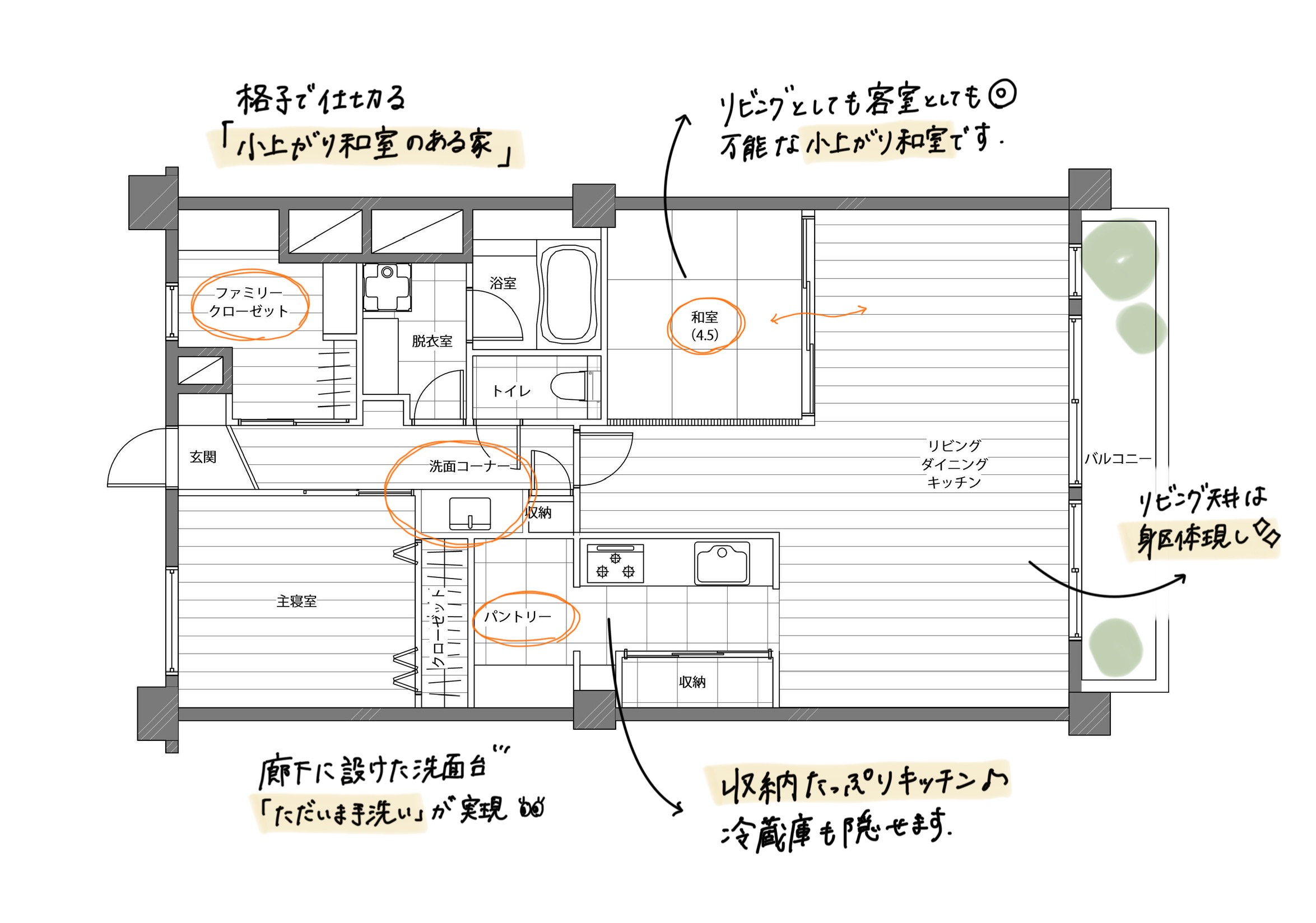 家族と繋がる「小上がり和室」