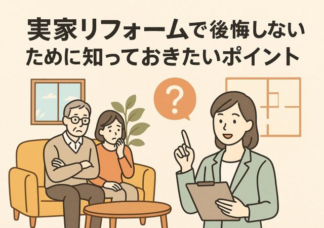 実家リフォームで後悔しないために知っておきたいポイント
